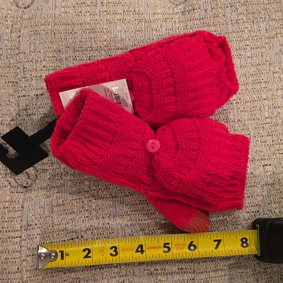 SONOMA BRAND WOMEN'S PINK FLIP TOP WARM WINTER GLOVES ONE SIZE FITS MOST - Picture 7 of 7